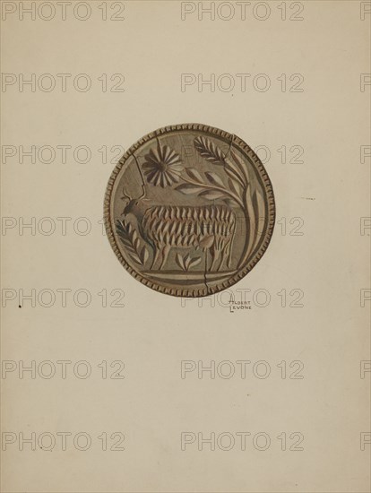 Pa. German Butter Mold, c. 1938. Creator: Albert J. Levone.