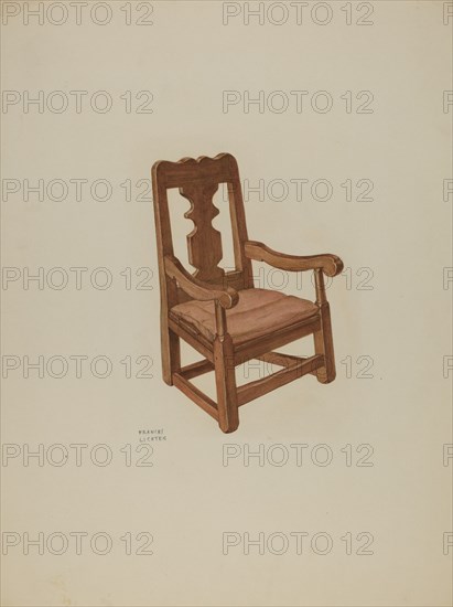 Pa. German Chair, c. 1938. Creator: Frances Lichten.