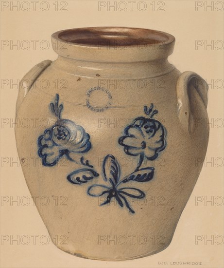 Jar, c. 1938. Creator: George Loughridge.