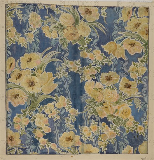 Printed Textile, 1940. Creator: Marie Lutrell.