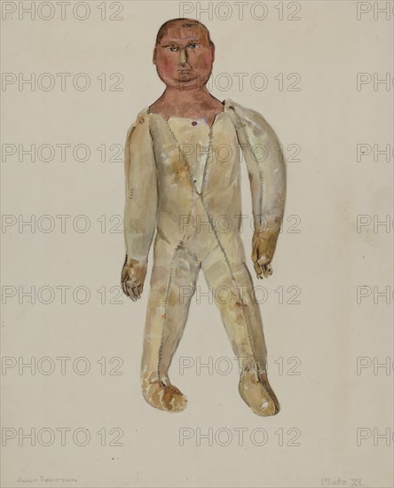 Leather Bodied Doll, c. 1936. Creator: Jane Iverson.