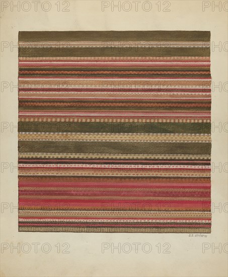 Handwoven Carpet, c. 1936. Creator: Jules Lefevere.