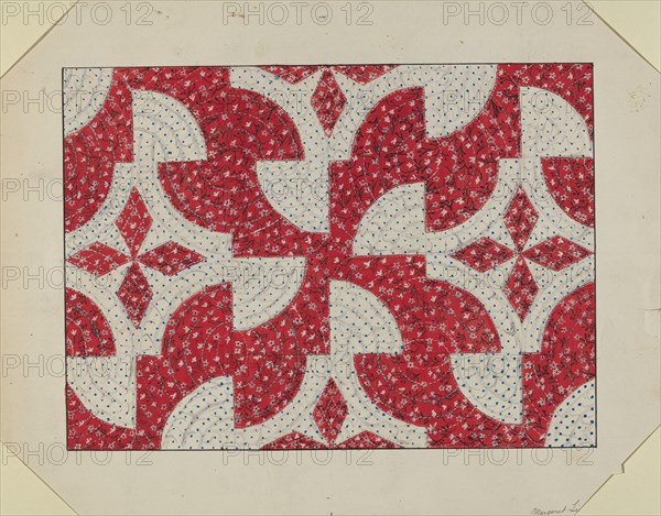 Applique Quilt, c. 1936. Creator: Margaret Linsley.