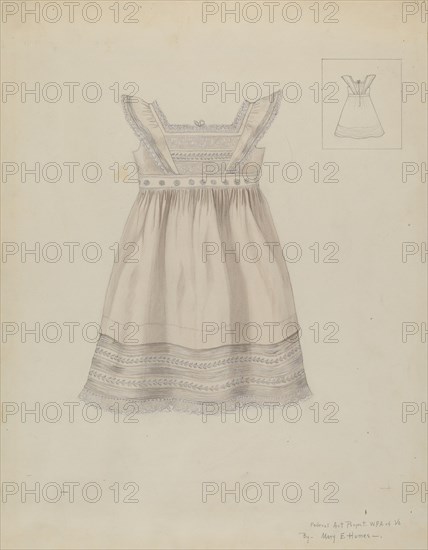 Child's Dress, c. 1937. Creator: Mary E Humes.