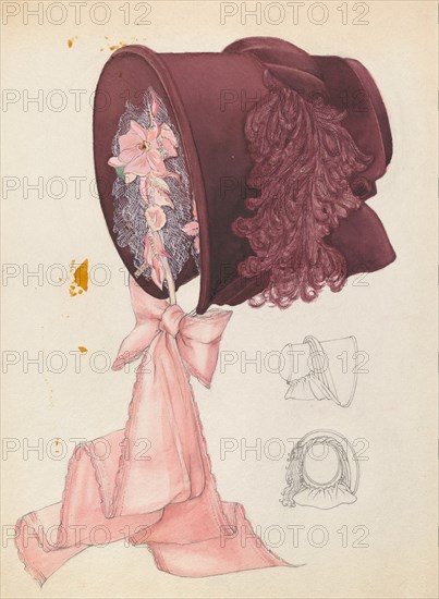 Bonnet, c. 1937. Creator: Rosalia Lane.