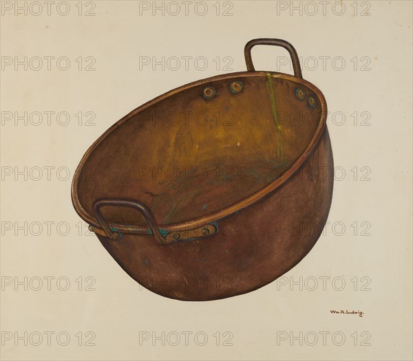 Copper Candy Vessel, c. 1939. Creator: William Ludwig.