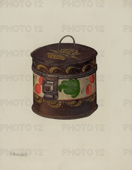 Toleware Box, c. 1941. Creator: Charles Henning.