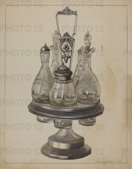 Pewter Caster, 1936. Creator: J. Howard Iams.