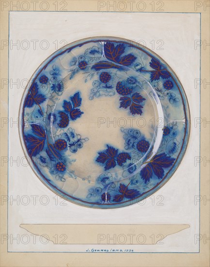 Plate, 1936. Creator: J. Howard Iams.