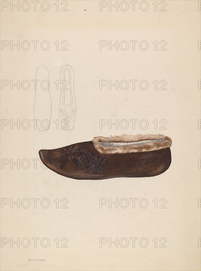 Slipper, c. 1936. Creator: Melita Hofmann.