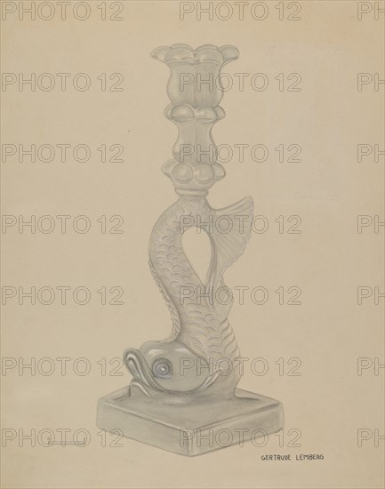 Candlestick, c. 1936. Creator: Gertrude Lemberg.