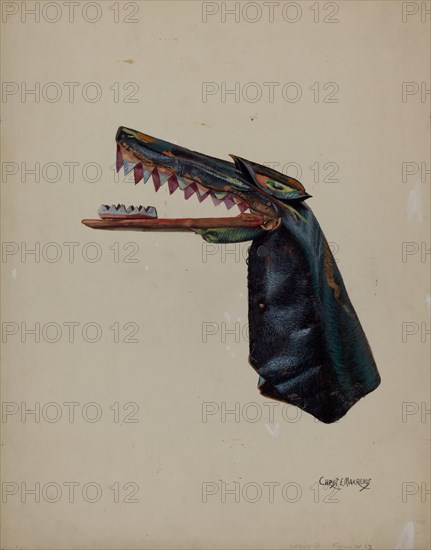 Hand Puppet - Snapdragon, c. 1936. Creator: Chris Makrenos.