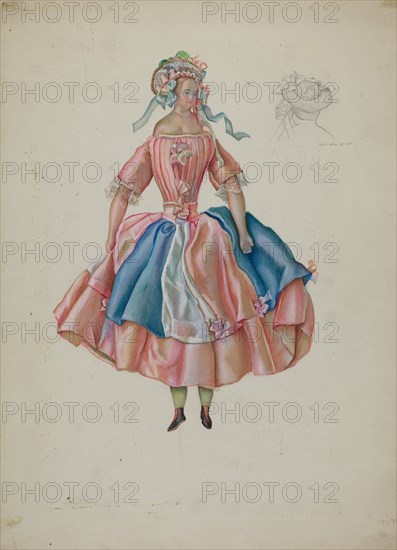 Doll in Costume, c. 1937. Creator: Gwyneth King.
