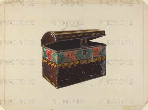 Toleware Document Box, c. 1938. Creator: J. Howard Iams.