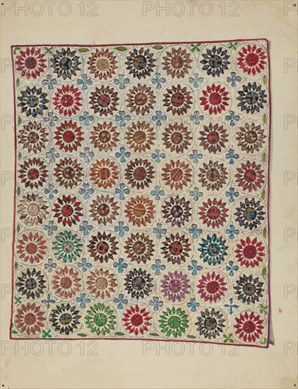 Quilt, c. 1938. Creator: George Loughridge.