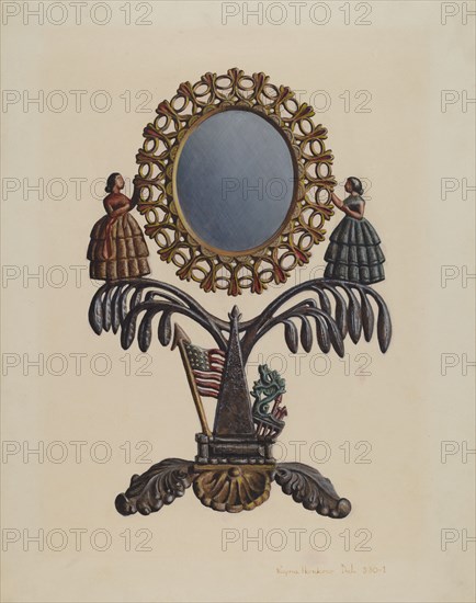 Jenny Lind Mirror, c. 1939. Creator: Regina Henderer.