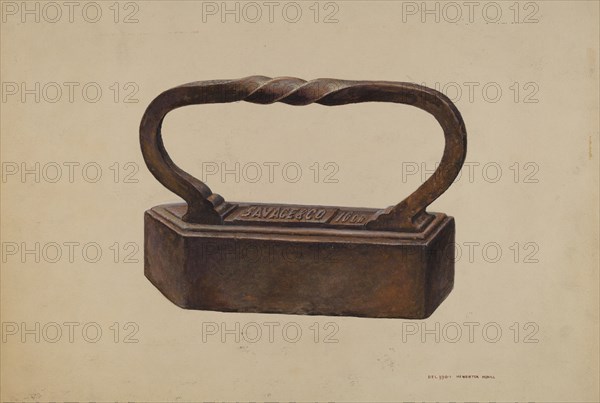 Tailor's Goose Iron, c. 1939. Creator: Henrietta S. Hukill.