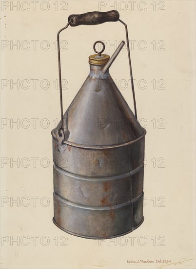 Oil Can, c. 1939. Creator: Leslie Macklem.