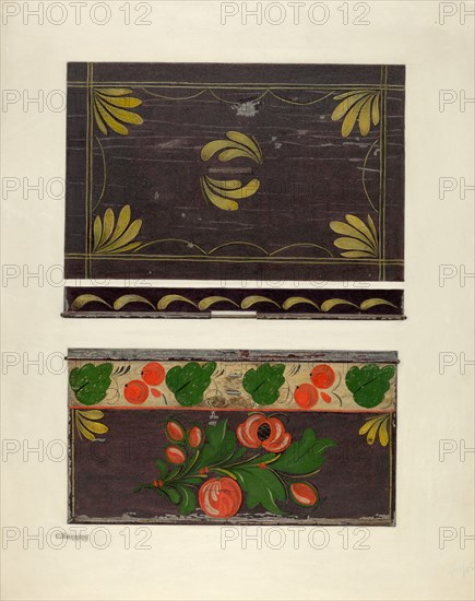 Toleware Document Box, c. 1942. Creator: Charles Henning.