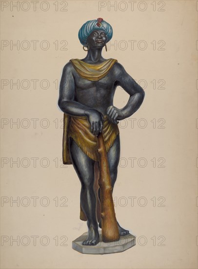 Nubian Slave Figure, c. 1937. Creator: Walter Hochstrasser.