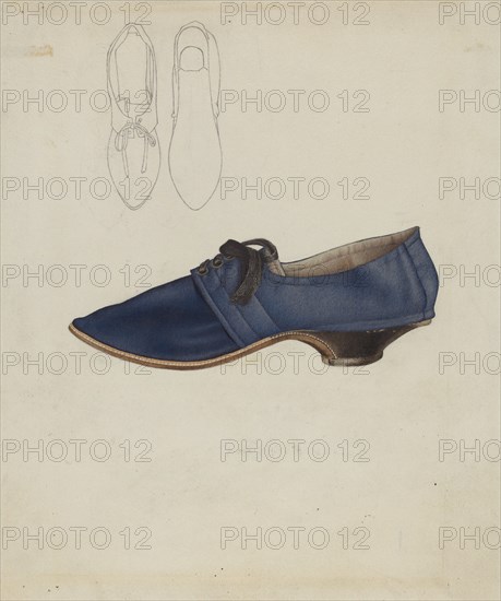 Woman's Shoe, 1935/1942. Creator: Joseph Goldberg.