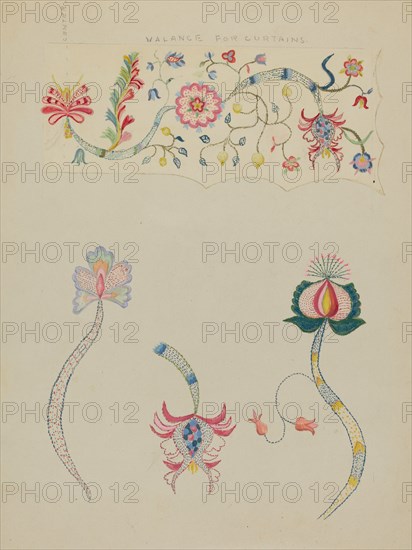 Crewel Embroidery, c. 1936. Creator: Fanchon Larzelere.