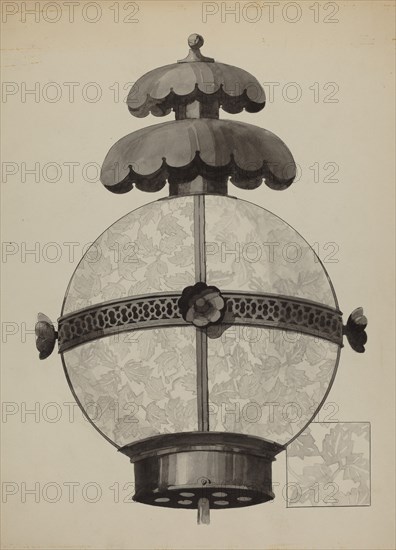 Garden Lamp, c. 1937. Creator: Florence Huston.