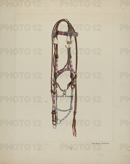 Horse Hair Bridle, c. 1937. Creator: Gordena Jackson.