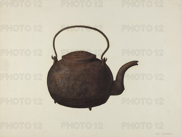 Tea Kettle, c. 1940. Creator: Fred Hassebrock.