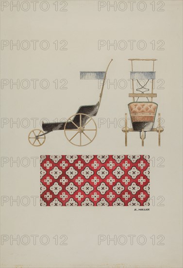 Doll Buggy and Rug, c. 1940. Creator: Randolph F Miller.