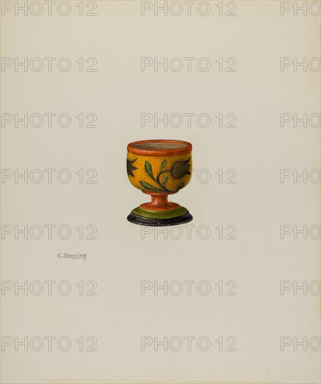 Pa. German Salt Cup, c. 1941. Creator: Charles Henning.