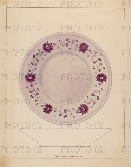 Plate, 1936. Creator: J. Howard Iams.