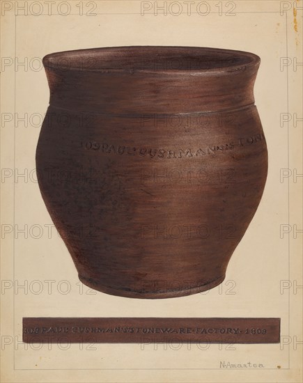 Stoneware Jar, 1935/1942. Creator: Nicholas Amantea.