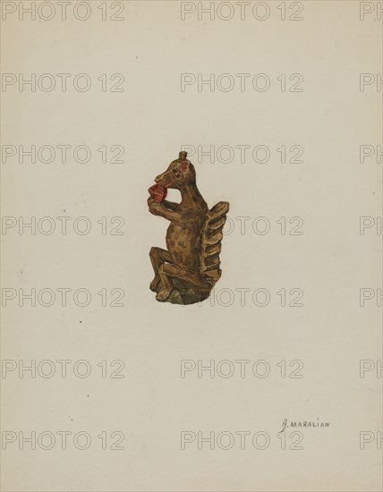 Pa. German Squirrel Figurine, 1935/1942. Creator: Arsen Maralian.