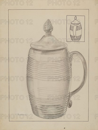 Covered Mug, c. 1936. Creator: Gertrude Lemberg.