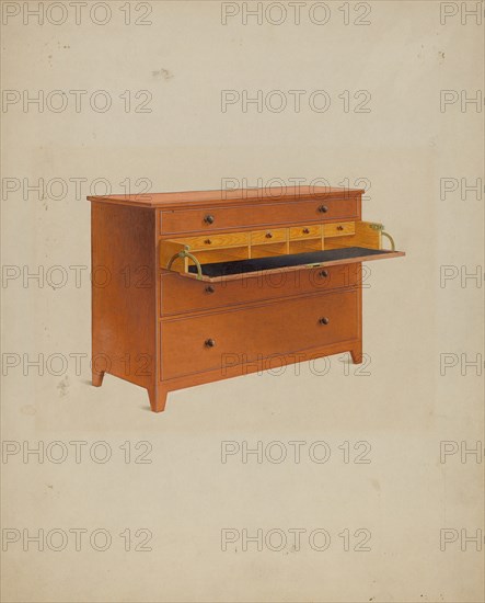 Shaker Desk, c. 1937. Creator: John W Kelleher.