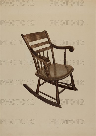 Pa. German Rocking Chair, c. 1940. Creator: LeRoy Griffith.