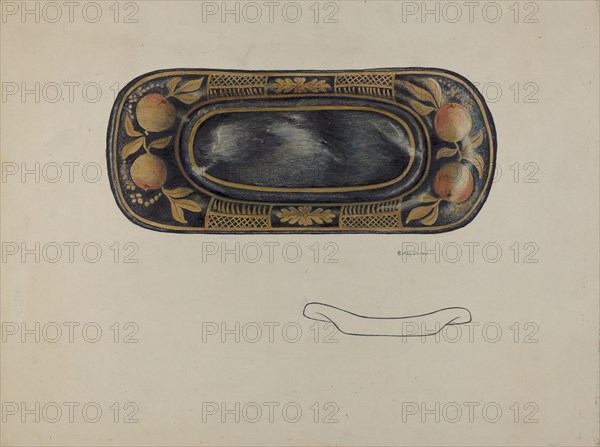 Toleware Tray, c. 1940. Creator: Betty Jacob.