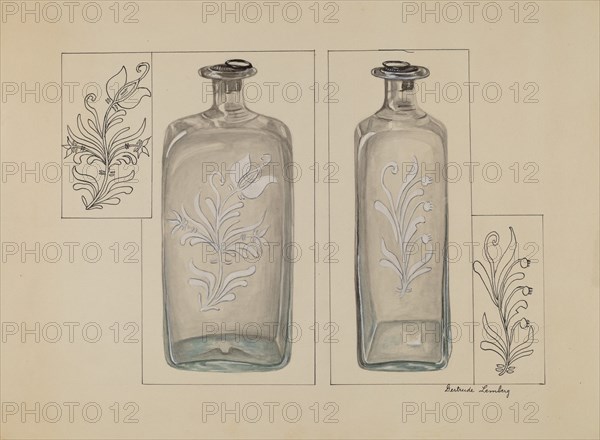 Liquor Bottle, c. 1936. Creator: Gertrude Lemberg.