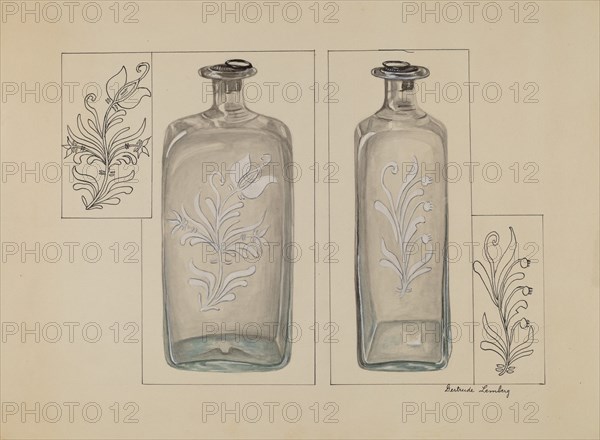 Liquor Bottle, c. 1936. Creator: Gertrude Lemberg.