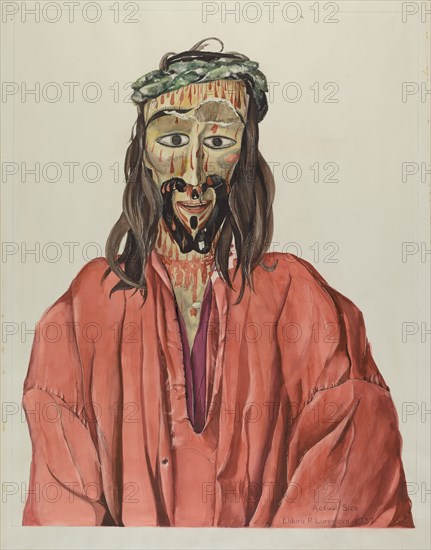 Penitent Christ, 1937. Creator: Eldora P. Lorenzini.