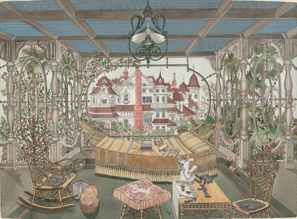 Veranda, 1885, 1935/1942. Creator: Perkins Harnly.