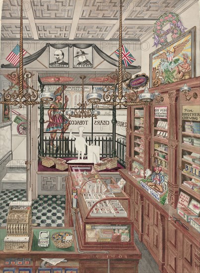 Cigar Store, 1901, 1935/1942. Creator: Perkins Harnly.