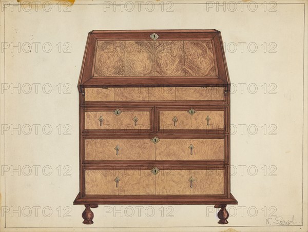 Slant-Top Desk, c. 1953. Creator: Nicholas Gorid.