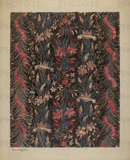 Printed Cotton, c. 1939. Creator: Edith Magnette.