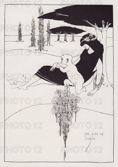 The Kiss of Judas, 1893. Creator: Aubrey Beardsley.