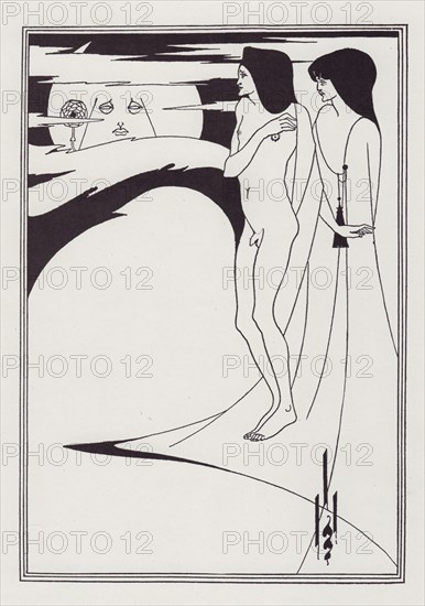 The Woman in the Moon, 1893. Creator: Aubrey Beardsley.