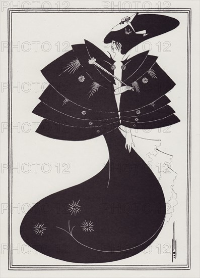 The Black Cape, 1893. Creator: Aubrey Beardsley.