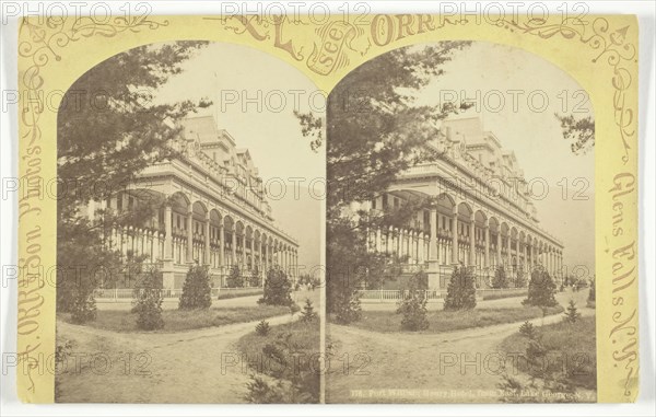 Fort William Henry Hotel, from East, Lake George, N.Y., late 19th century. Creator: A. Orr & Son.