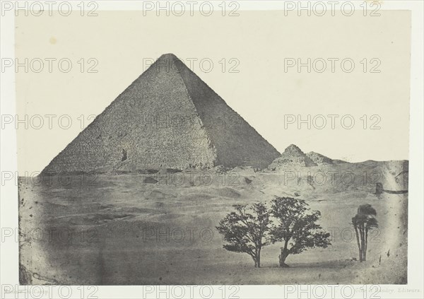 Pyramide de Chéops, Egypte Moyenne, 1849/51, printed 1852. Creator: Aimé Rochas.